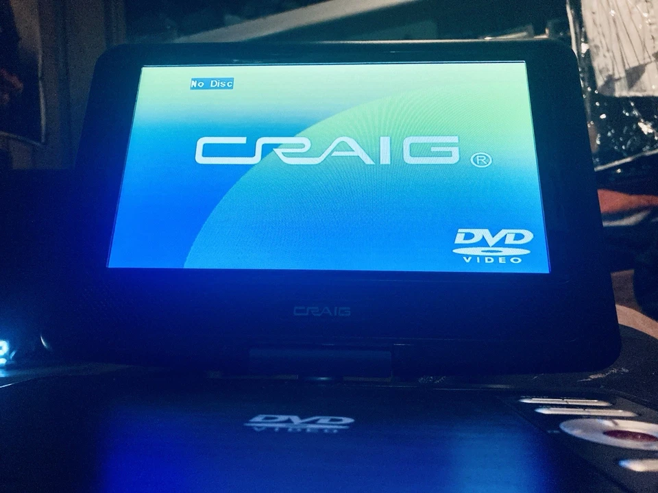 Craig Electronics Blue Green 9-Inch Swivel Screen DVD Player - Image 2 of 3
