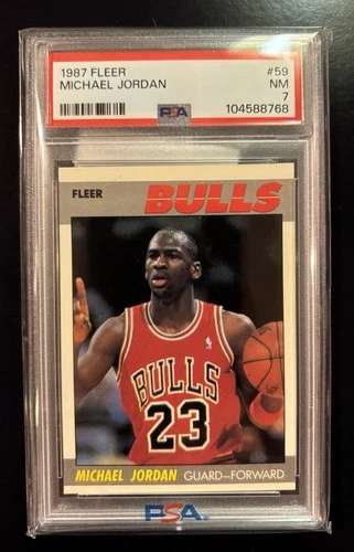 1987-88 Fleer Michael Jordan #59 2nd Year PSA 7
