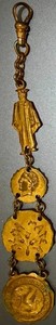 Watch fob: Purdue University 1920s, RARE!, brass, fun! (Lot #252)