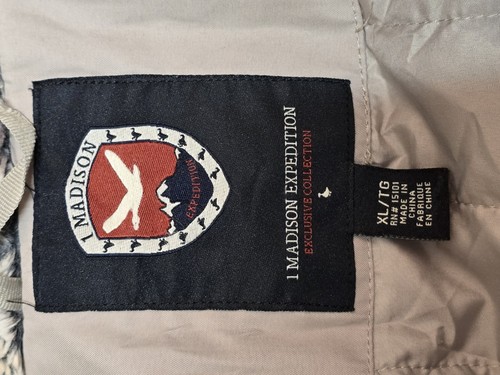 1 Madison Expedition Women Tan Insulated Hooded Parka Faux Fur Trim Size XL - Picture 12 of 18