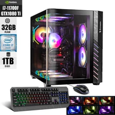 ARGB Desktop Computer Gaming PC i7 GTX1080 Ti 11GB 32GB RAM 1TB SSD Windows 11