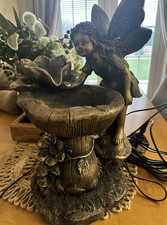 Fairy Water Feature LED Fairy Fountain Outdoor Garden Fountain Decore