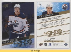 2020-21 Upper Deck Young Guns Silver Foil Philip Broberg #204 Rookie RC