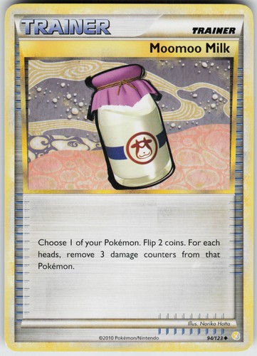 Pokemon Moomoo Milk 94/123 HeartGold SoulSilver Uncommon card