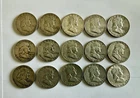 Franklin half Dollars. Lot of 15.