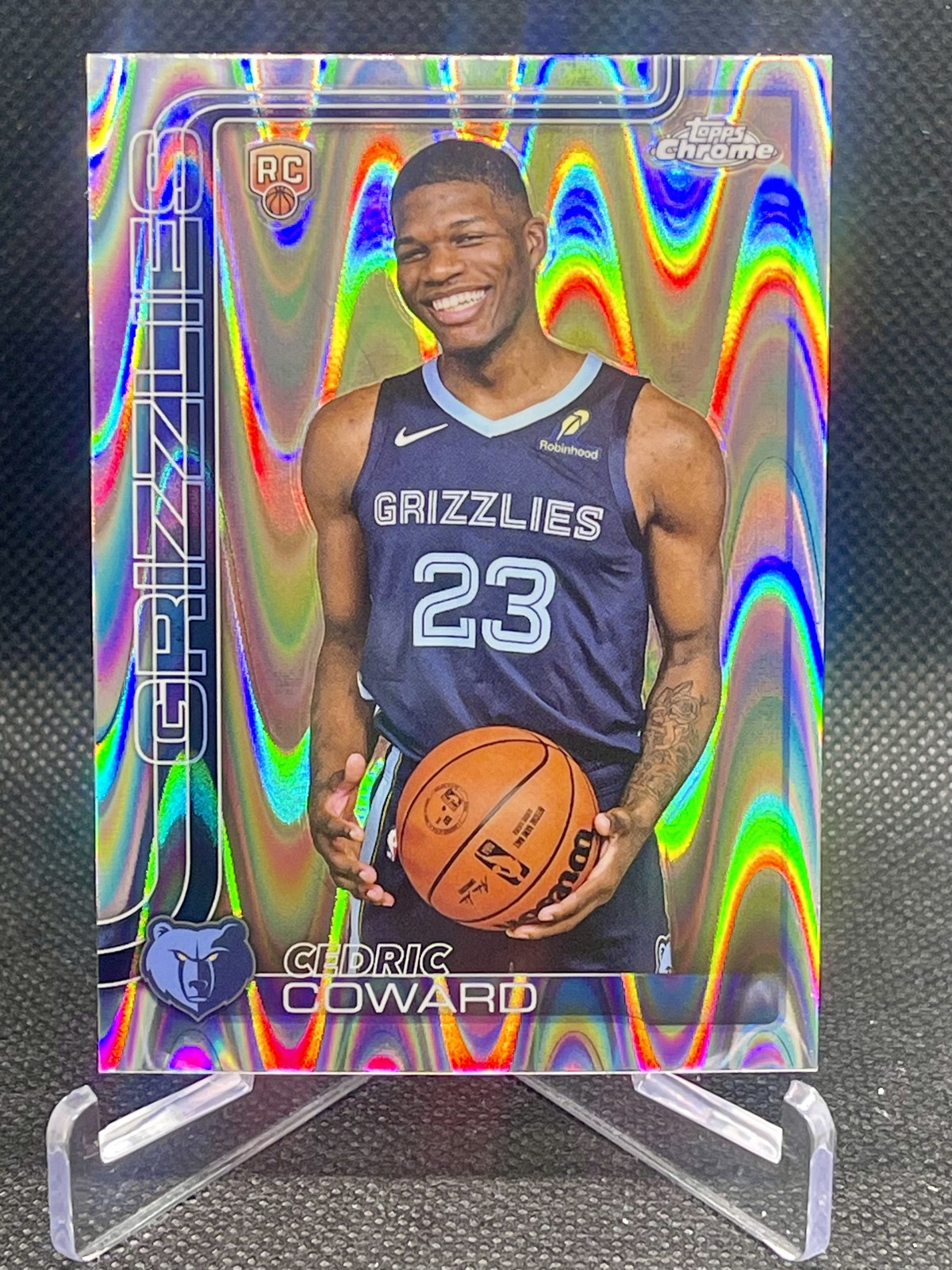 2025-26 Topps Chrome - Cedric Coward #261 Wave Refractor (RC)