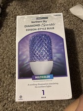 Gemmy LED LightShow Northern Sky Diamond Sparkle Xmas Multicolor Edison Bulb NIB