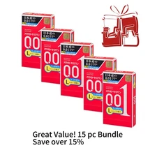 OKAMOTO 001 L Size Large & Rich Lubricant Ultra Thin Condoms 5 packs - from CA