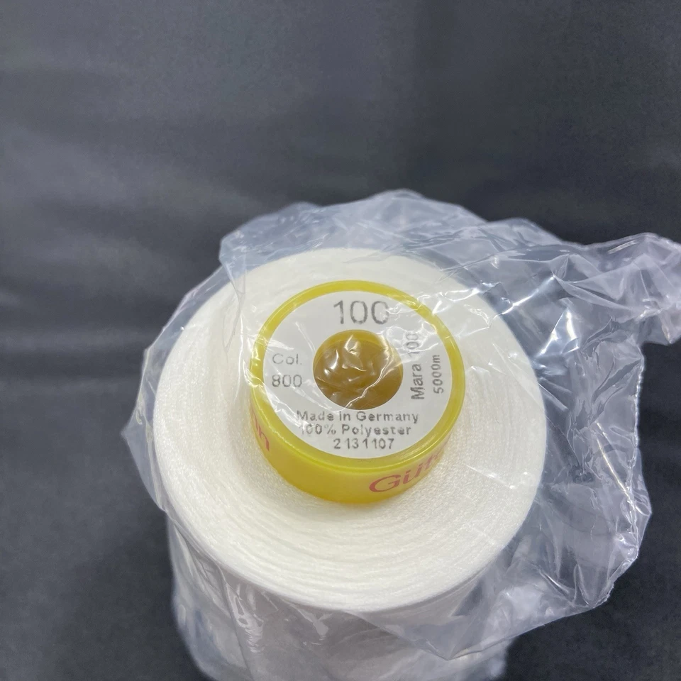 GUTERMANN Mara 100 Tex 30 100% POLYESTER, REGULAR SEWING THREAD 5000m White - Image 4 of 4