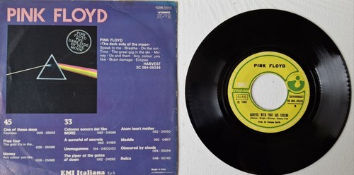 Pink Floyd - Point Me At The Sky 7' Italian 45 P/S 1973 - Picture 2 of 2