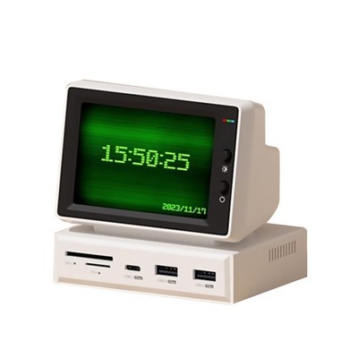 2024 3.5'' IPS Mini Computer Secondary Screen Desktop Expansion Dock Case AIDA64