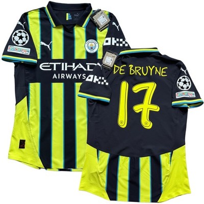 2024/25 Manchester City Authentic Away UCL Jersey #17 De Bruyne