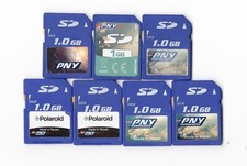 Lot Of 7x PNY Polaroid By PNY 1GB SD Camera Memory Cards