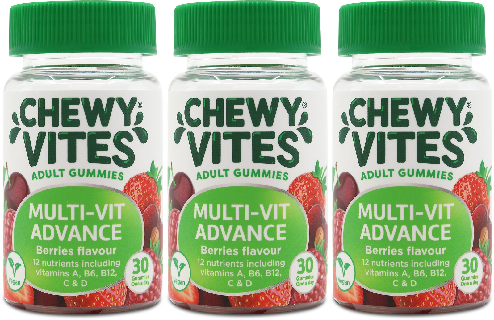 Chewy Vites Adults Multivitamin Berries 30 Gummies | Immune Support X 3