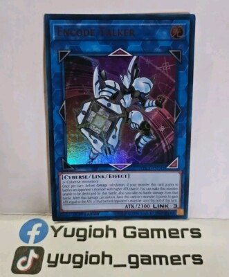 YUGIOH ENCODE TALKER SDCL-EN041 1 ST EDITION ULTRA LIGHT PLAYED 