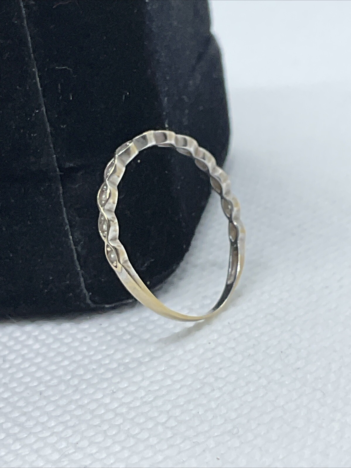 Solid 18K (750) Two Tone Gold CZ STACKABLE Ladies… - image 17