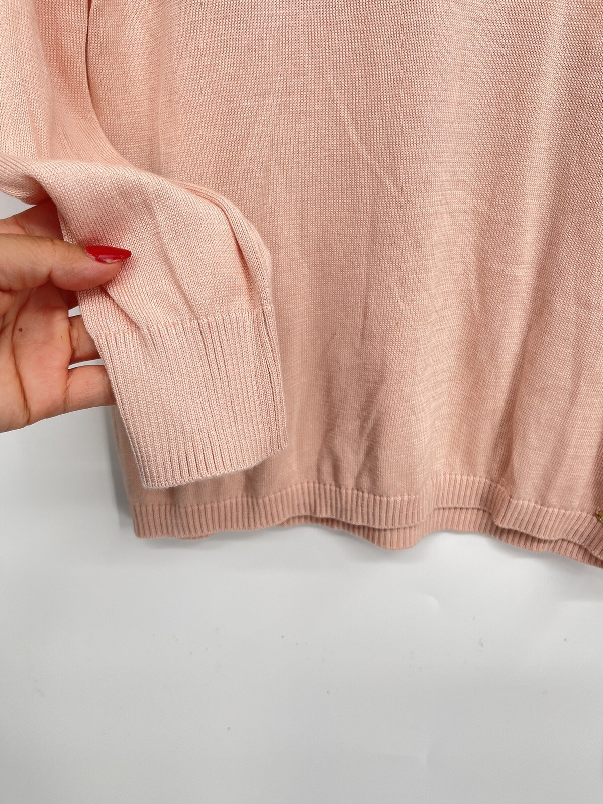 CALVIN KLEIN Women's Lightweight Pink SPARKLE Sweater Sz M thumbnail 4