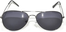 AVIATOR SUNGLASSES GUN METAL FRAME SMOKE LENS FOR MEN WOMEN SHADES UVB UVA 400
