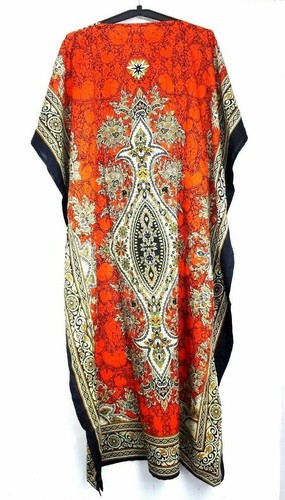 Long Kaftan Dress Hippy Boho Maxi Women Polyester Caftan Tunic Dress Night Gown - Picture 23 of 39