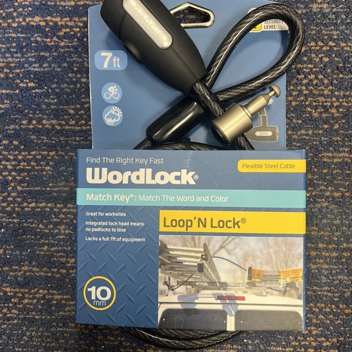 WordLock 7ft. Flexible Loop 'N Lock Steel Cable | eBay
