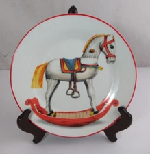 Vintage Greenbrier International Christmas Rocking Horse 8" Decorative Plate