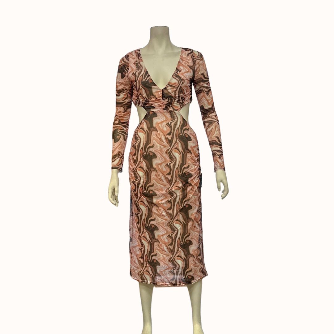 multi print bodycon dress Colorful Jungle Bodycon Dress