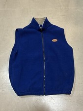 Vintage 90s Browning Blue Fleece Vest Full Zip Size Large Made In USA VGC