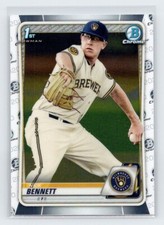2020 Bowman - Chrome Prospects Nick Bennett #BCP-140 (RC) Milwaukee Brewers