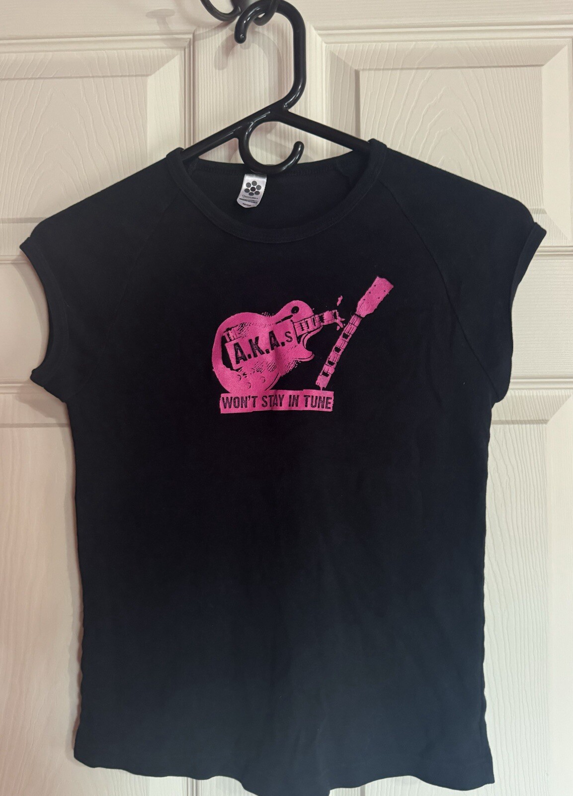 THE AKA'S band women’s hot pink & black tour shirt #punkrock #straightedge