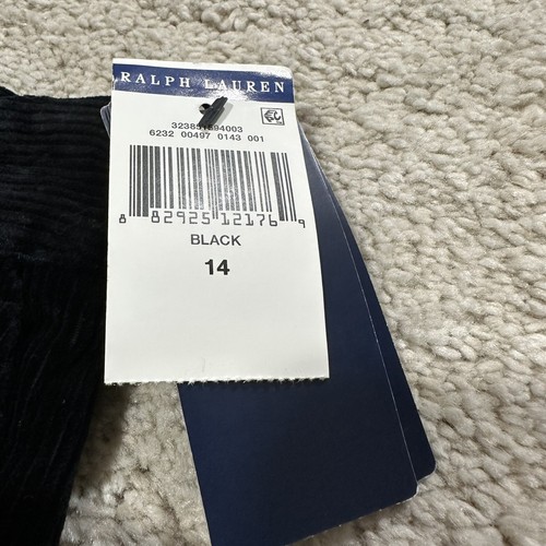 NWT Polo Ralph Lauren Pants 14 Dark Blue Corduroy Low Rise Micro Cord Stretch - Picture 3 of 10