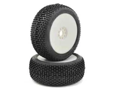 AKA I-Beam 1/8 Buggy Pre-Mounted Tires White Super Soft - Long Wear 14001QRW
