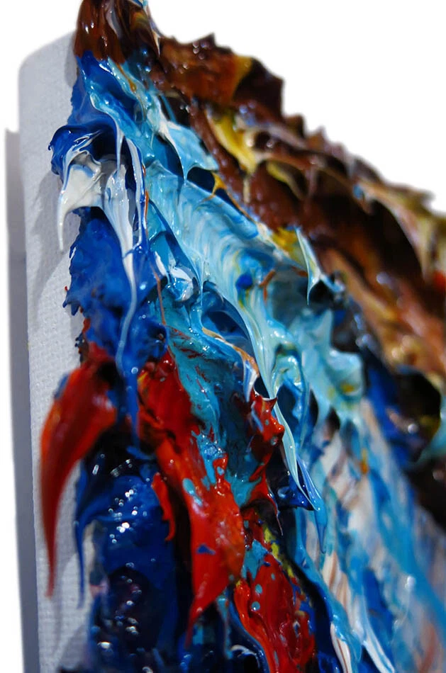 ACEITE DE PAISAJE█PINTURA█DE COLECCIÓN█IMPRESIONISMOm█ARTE█FIRMADO ABSTRACTO ORIGINAL plantas Foto 2 de 4