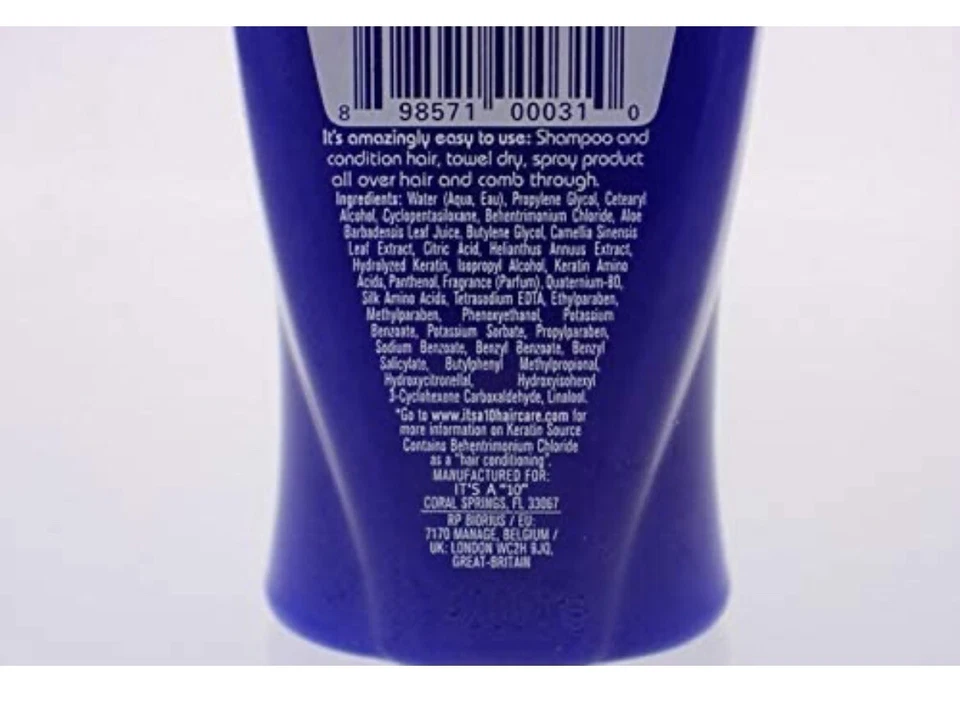 Its a 10 Haircare Miracle Leave-In Plus Keratin 4oz Conditioner *Brand New! - Image 3 of 4