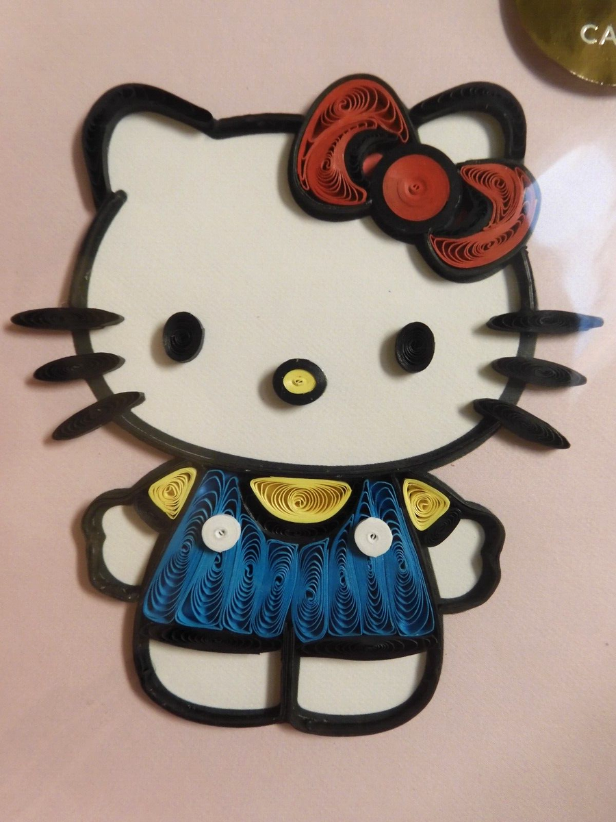 1 Card Hallmark Signature HELLO KITTY Quilling Hope Today Oh So
