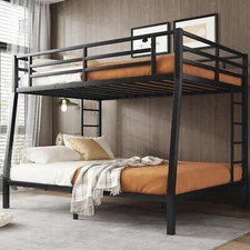 Heavy Duty Metal Bunk Beds Twin XL Full XL Over Queen Bunk Bed Bedroom Furniture