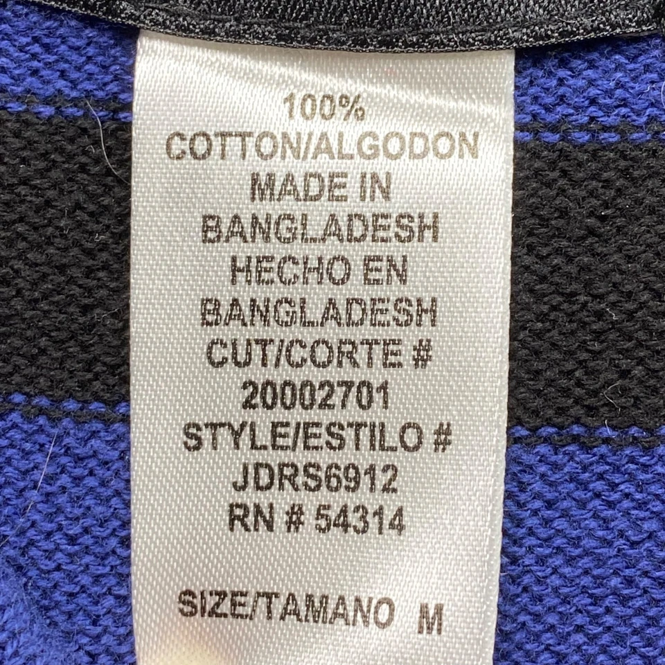 Vestido suéter feminino B Smart listrado azul e preto gola capuz SEM CINTO - Imagem 4 de 4