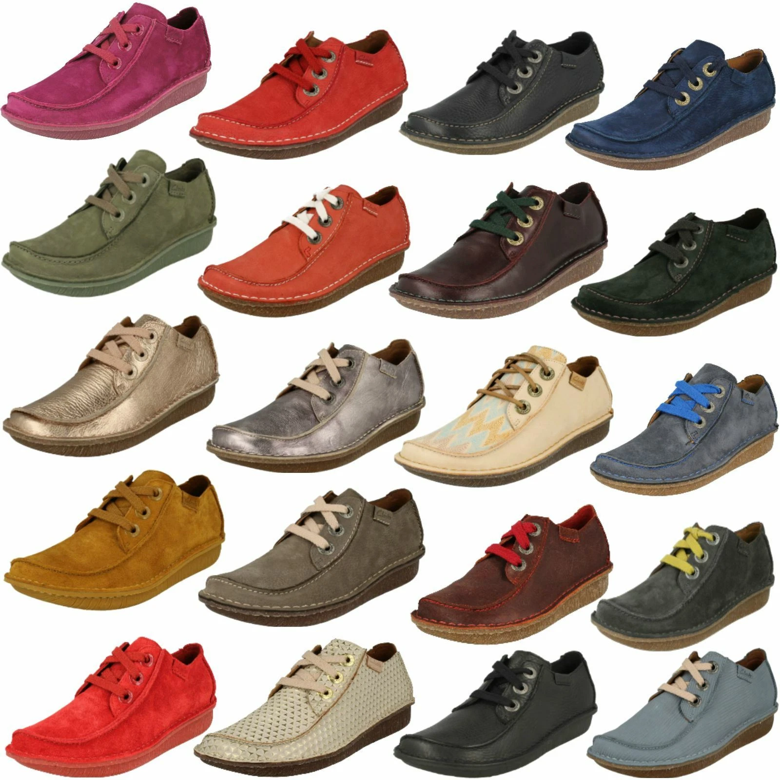 "Ladies Clarks"" comode piazzole stringate sogno divertente"