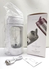 Automatic Mixing Cup, Sport Water Bottle USB Rechargeable, 650 ml White Color