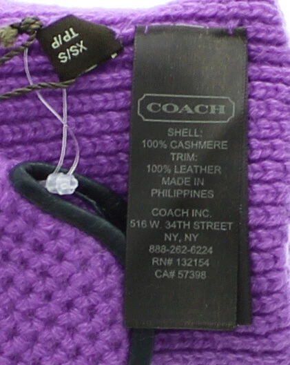 Женские кашемировые перчатки Coach 83892, сотовые вязаные эластичные перчатки, рекомендуемая розничная цена производителя 98 долл. США - Изображение 4 из 4