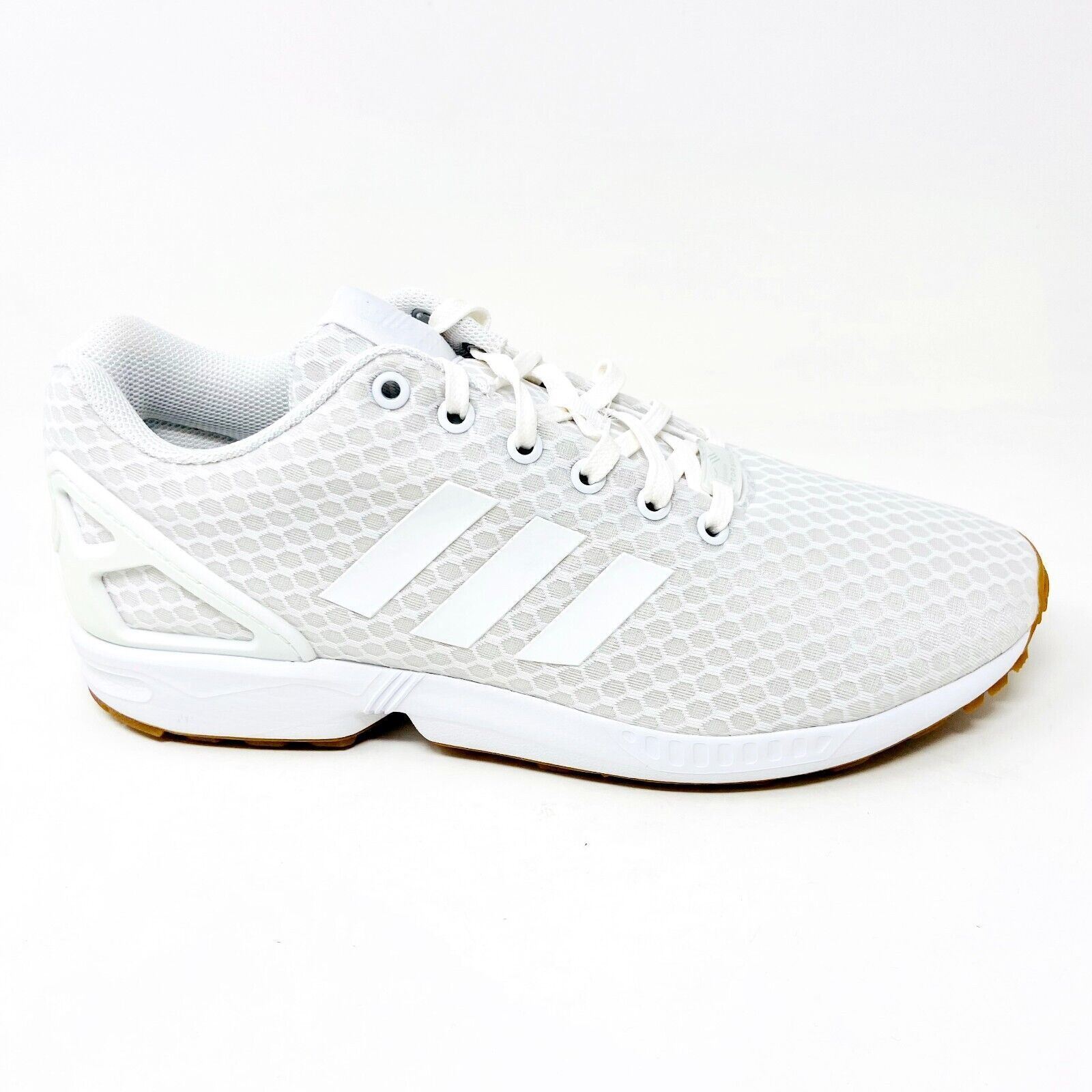 Adidas Originals ZX Flux Torsion White Gum Mens Running Shoes 