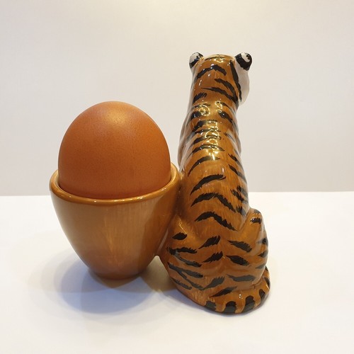 Egg Cup Tiger Figurine Lovely Thai Ceramic Kitchenware Collectibles Home Decor - Picture 8 of 12
