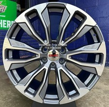 24 New 2024 Gmc Yukon Sierra Gunmetal Wheels And Tires Tahoe Silverado Escalade