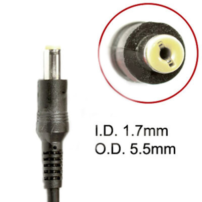 5.5 x 1.7mm DC Tip Plug Power Adapter With Cable Cord for Acer Laptop Notebook