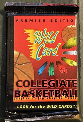 WILD CARD Collegiate 1991 Premiere Edition Basketball 5 pack Lot Factory  Sealed
