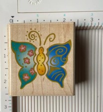 Rubber Stampede Whimsical Butterfly Rubber Stamp A2381E