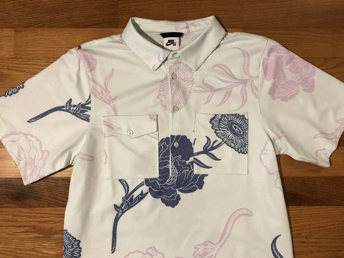 Nike floral hotsell polo shirts
