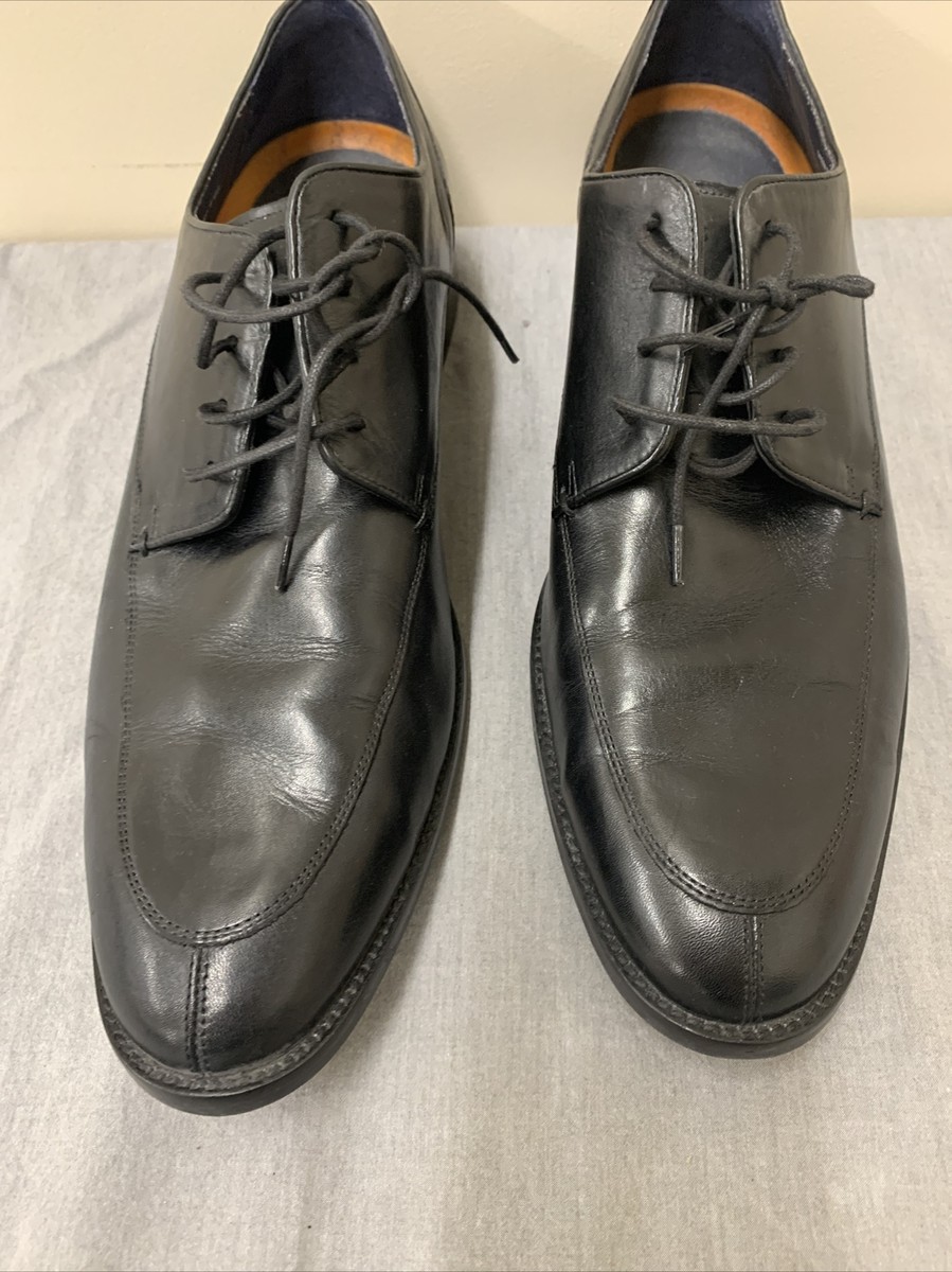 COLE HAAN City Split Toe Black Leather Oxford Lace-Up Shoes  display picture 1