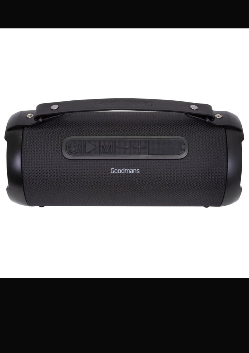 Altoparlante Bluetooth Goodmans GD545 80W Ultra Bass, Portatile Per Doccia, Nero