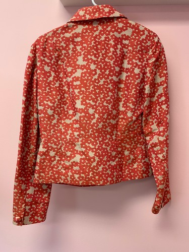 Doncaster 6 8 Pretty Pink Medium Flower Linen Silk Designer Womens Jacket Blazer - Picture 6 of 9