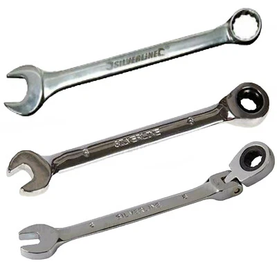 SILVERLINE Metric Combination Spanner Ratchet Spanners 6MM - 32MM Hand Tool Car Repair